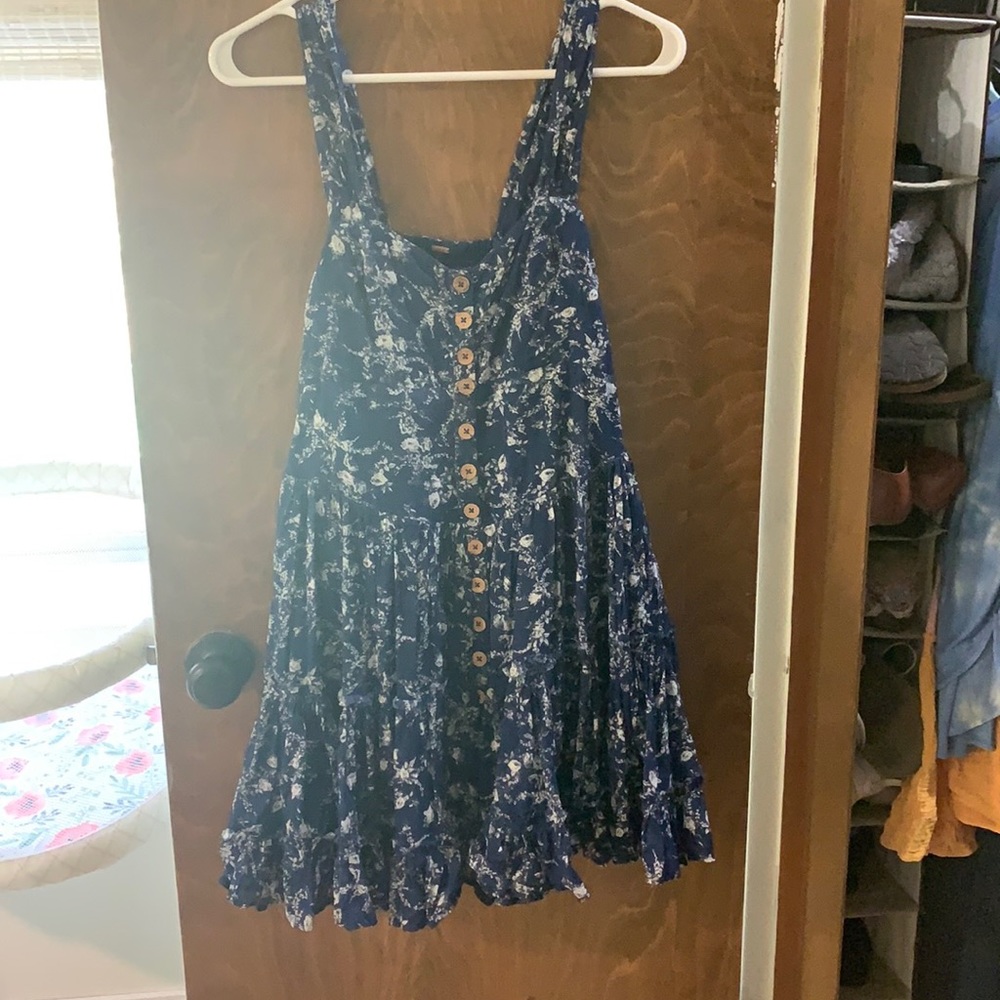 Free People blue ruffle summer dress